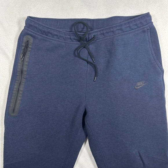 Nike Tech Fleece Joggers Mens 2XL Navy Blue Slim Fit Sweatpants FB8002-473 - Picture 2 of 7